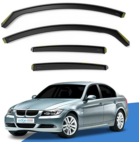 EdgeVisors Wind Deflectors for BMW Series E90 Door 4 Door Saloon 4pc | 4pc Set, In-Channel Rain Guards & Accessories