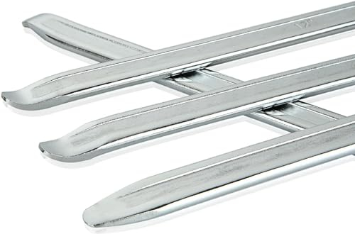 GOYADA 4 Stück Reifenhebel 30 cm, Reifenheber, Scooter, manuelles Werkzeug aus Manganstahl für Reifendemontage/Fahrrad/Motorrad – Silber