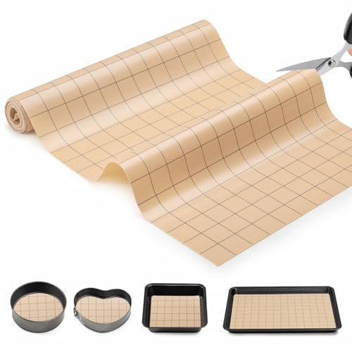 Silicone Baking Mat Roll, Non Stick Heat Resistant Baking Mats,No Slip Reusable Freeze Dryer Mat,Pastry Mats,Countertop Mats, Cut to size fit different Sharp Oven Pans Dishes(Beige, 16in X5.25 FT)