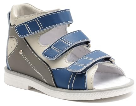 Orthopop Sandali ortopedici per bambini con supporto per l'arco plantare, scarpe per bambini con schienale basso Blu EU 22
