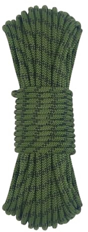 NewDoar Marine simrep 6 mm tillbehörsrep 6 m/15 m/30 m/50 m flyktrep, multifunktionellt rep för magnetfiske, lastbogsering, segelbåt, camping, vandring, bogsering, armégrön/30 m