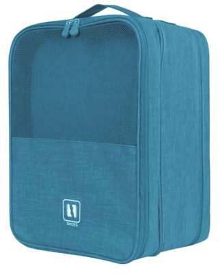 Borsa per Scarpe da Viaggio, Borsa per scarpe portatile, Borse per scarpe da viaggio, borsa per scarpe a 2 strati Borsa per scarpe da viaggio impermeabile, borsa trolley da viaggio (Blu)