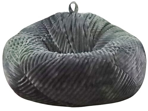 Bestenrose Cover without filler Bean Bag Cover Bean Bags Chair without Filling Stuffed Animal Storage Washable Soft Plush Sofa Cover (Dark grey, X-Large)