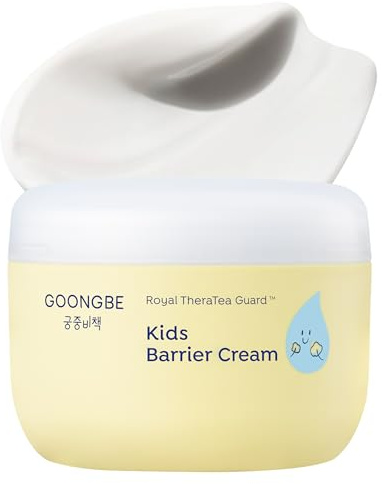 GOONGBE Kids' Barrier Cream - Korean Kids Daily Intensive Moisturizing Cream for Face and Body - Improves Skin Barrier & Soothing Rough Skin with Cica and Panthenol - Allergen Free Scent, 180g