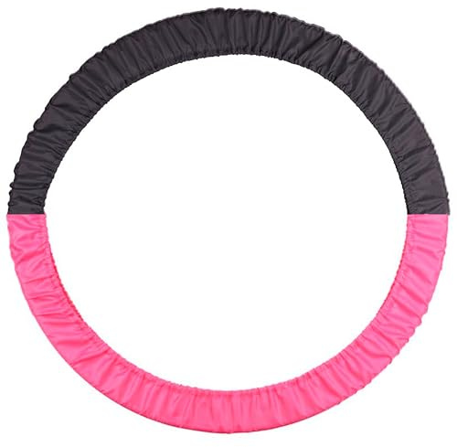 DRUNA Funda de Aro de Gimnasia Rítmica Indigo Tamaño Universal 60-90 cm | Ideal para Competencias y Entrenamientos (Negro- Rosa)