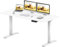 SANODESK Höhenverstellbarer Schreibtisch 160x70 cm mit 2 starken Motoren, Stabiler Elektrischer Steh-Sitz Schreibtisch, Höhenverstellung mit Memory-Funktion (weiß+weiß)