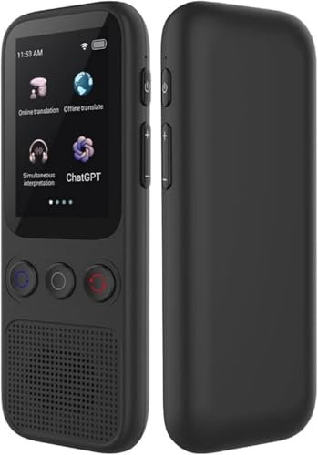 DuckDik Neuer Sprachübersetzer 2024, Sofortiger Sprachübersetzer, Simultanübersetzer, Kein WLAN erforderlich, Zwei-Wege-Offline-Übersetzung in 18 Sprachen (Deutsch offline) 142 online