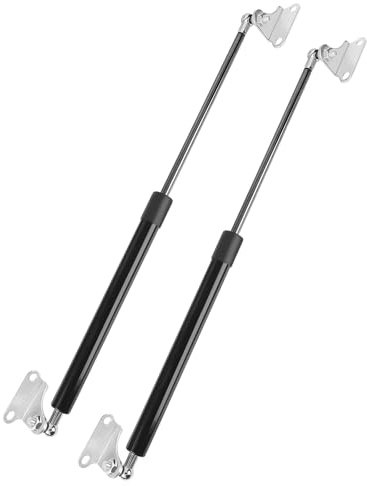 Paquete de 2 amortiguadores de gas universales ajustables de 500 mm, 200 N/45 libras, resortes de soporte de elevación con kit de montaje para tapa pesada