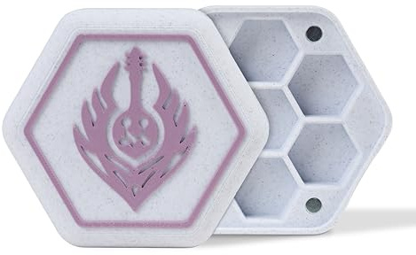 Box Porta Dadi Poliedrici – Scatola Rigida in PLA Effetto Marmo Bianco – 13 Classi Disponibili – Contenitore Dadi DnD, GDR, TTRPG – Ziago’s Creations (Bard)