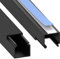 Habengut | Mini canalina per cavi nero, 15 x 15 mm, piatta, autoadesiva, per installazione da parete e da gioco, senza foratura, 2 x 1 m, per nascondere i cavi, in PVC verniciabile