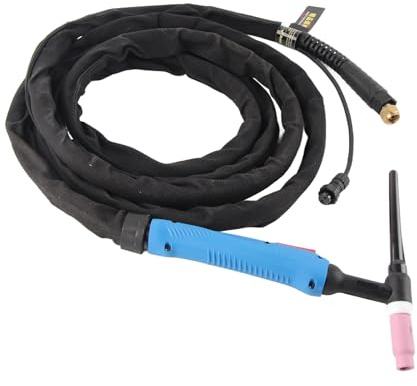 Torcia Saldatura TIG WP26 Flessibile Raffreddato Allaria Completa con Cavo 13 1 Piedi Ugello 4 Pezzi per Saldatura Professionale Acciaio Inox