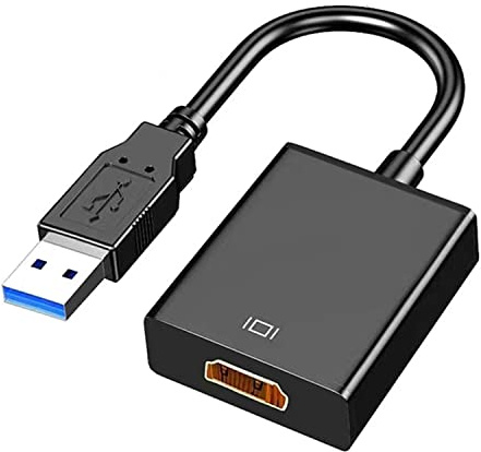 AKWOR USB to HDMI Adapter, USB 3.0 to HDMI 1080P Video Audio Converter Connect PC, Laptop to Monitor/HDTV/Projector, Support Windows Systems