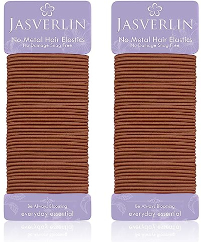 JASVERLIN 2 mm tunna ingefära hår, små elastiska 80 stycken | Halkfria behåar, tunt till medelhår, flätat hår gummi kvinnor flickor tillbehör