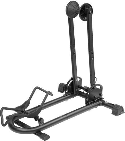 CyclingDeal Bike Stand Floor Parking Bike Rack - for MTB & Road Bike Storage - up to 2.4 Tire Width - Bike Rack Garage Foldable Bike Storage Rack - Durable Bicycle Stand - Classic