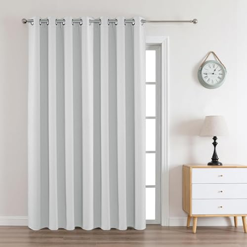 Joydeco 70 W x 90 L Greyish White 1 Panel Blackout Grommet Curtains for Multi-purpose Room