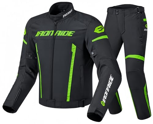 Motorrad-Herren-Motorradanzug, Ce-Zertifizierung, wasserdichte Motorradjacke Mit Abnehmbarer Rüstung, Sommerjacke, Atmungsaktive Und wasserdichte Motorradhose B,M