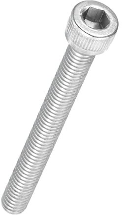 Kozelo 10 Stück Zylinderschrauben mit Innensechskant - [M6-1 x 55mm] 304 Edelstahl Vollgewinde Innensechskantschraube Antrieb für Elektromotor 3D-Druck Lüfter Motorenaustausch, Silber