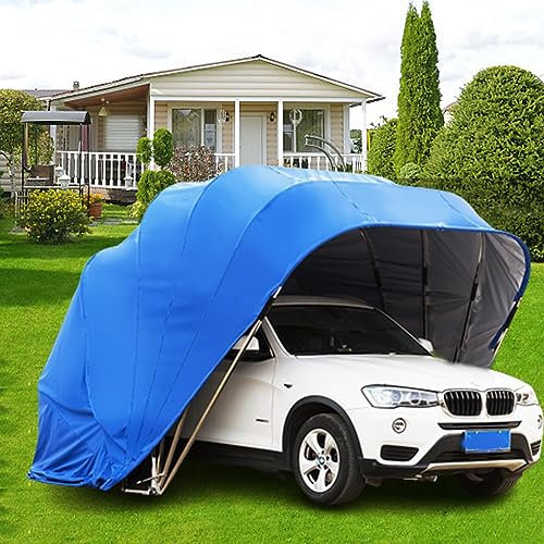 Cochera semiautomática, tienda de campaña plegable resistente para todo tipo de clima, refugio de garaje portátil, para actividades al aire libre, gran garaje (21 x 9 x 9 pies)