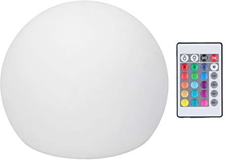RGBW Klotlampa LED-kullampa med 24 Nycklar Fjärrkontroll för Sovrum, Vardagsrum Dekorativ Belysning 15x15cm