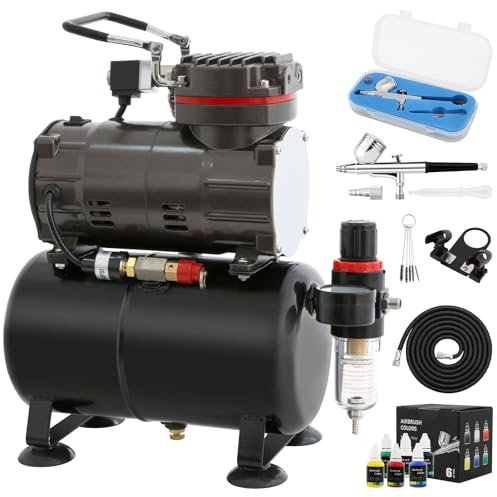 Airbrush Kit with Air Compressor,Powerful Airflow and High Working Pressure,for Hobbies Crafts