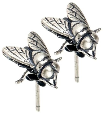 ABOOFAN 1paire Boucles Oreilles Clous Femme Punk Modèle Mouche Inoxydable Bijoux Mode Polyvalents pour Tenue Quotidienne