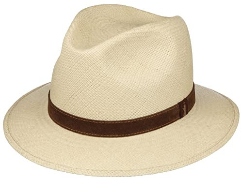 Borsalino Classic Traveller Panama Hat Men Nature 7 5/8