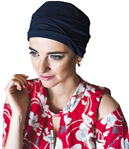 CAREBELL Turbante oncologico/Modello Mare/Varie Tonalità/Tessuto di Bambù/Ideale per Pelli Sensibili/Chimioterapia e Alopecia/Realizzato a Mano in Spagna/Comodo e Traspirante, Taglia unica
