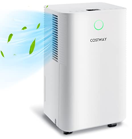 COSTWAY Deumidificatore Casa 15 ㎡ 15 L con 3 Modalità, 2 Velocità, Timer 24 Ore, Scarico Automatico o Manuale, Serbatoio dell’Acqua 2 L, Auto Sbrinamento, Ideale per Stanze Medio Grandi