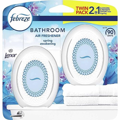 Febreze Bathroom, Continuous Air Freshener Lenor Spring Awakening 2 Unit, Fights Odour & Freshens