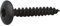Vis penture - Viswood - Tête cylindrique bombée - TX - Acier zingué noir - 7 x 40 mm - Boîte de 100