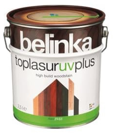 Belinka Toplasur UV Plus - Holzlasur Außen - 2,5 Liter - UV-Schutz - Wetterfest - Für Holz im Außenbereich - Farbe: Steingrau