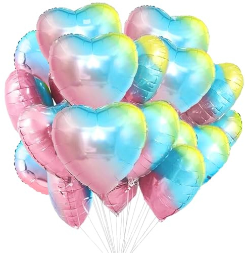 Jonami 25 Ballon Coeur Pastel Hélium Décoration Romantique pour La Saint Valentin, Déco Fiançailles et Mariage