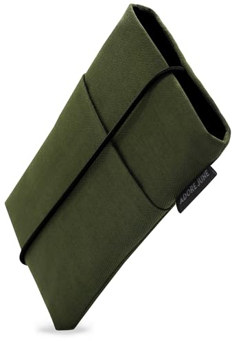 Adore June Funda para Móvil Bene Compatible con 6-6,3 Pulgada Smartphones (como iPhone 17 Pro, iPhone Air, iPhone 16e, 16 Pro, iPhone 16, Galaxy S25, Pixel 10 Pro), Cierre de Goma, Color Verde-Oliva