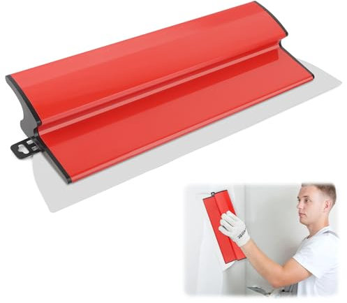 Espátula Emplastecer, 40 cm llana para Alisar paredes Acero Inoxidable, Herramientas Pladur para Enlucido de Paredes y Techo, Espátula Pladur de 0,3 mm de Grosor