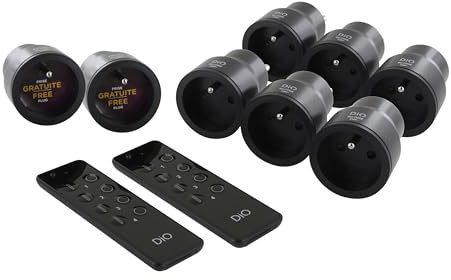 DiO Connected Home Kit 8 prises nano On/Off + 2 télécommandes 4 canaux - DiO 1.0