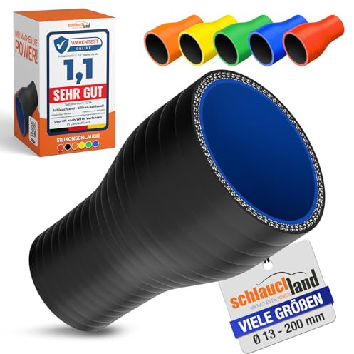 1 Stück | REDUZIER-STÜCK Silikon ID-Ø 34-25mm schwarz 200°C | VIELE GRÖSSEN & FARBEN | Silikon-Schlauch Reduzierung Reduzierer Ladeluft-Schlauch Kühlmittel Adapter flex Rohr Kupplung| PREMIUM