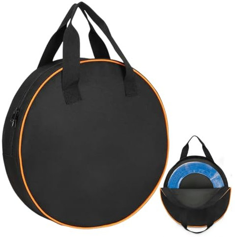 EUYRVAW 1 Pieces Ev Cable Bag, Waterproof Heavy Duty Cable Storage Bag For Car, Caravan, And Campervan, 40Cm Organize Ev Charging Cable, Gardening Equipment, Hose Pipe(Orange,B)