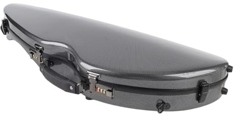 Étui à Violon 4/4, étui à Violon léger en Fibre de Carbone avec hygromètre, Sac à Musique pour Violon avec Serrure à Combinaison et Courroies d'épaule pour Les violons 4/4 3/4