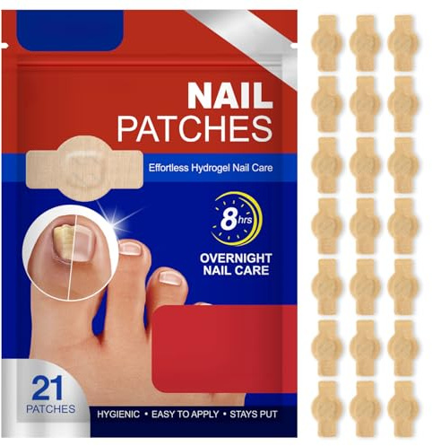 21 Parches Fungal Nail Patches, Parches Uñas Hongos, Parches para Hongos en las Uñas Parches de Reparación para Uñas DañAdas y la Apariencia de Uñas Decoloradas