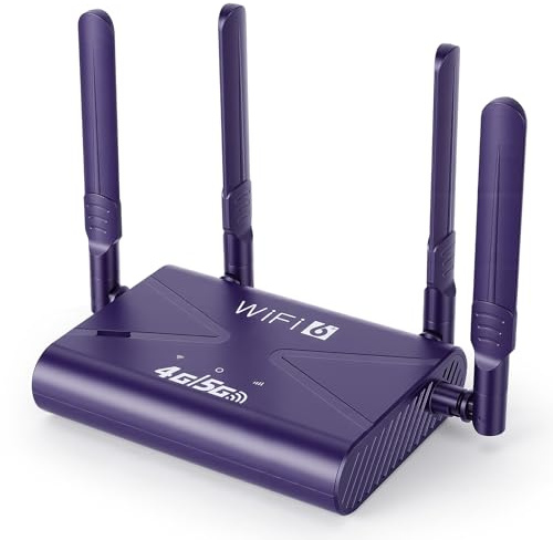 4G LTE Router, WLAN Router unterstützt Nano SIM Karten, WiFi Router (150 Mbit/s im Download, 300 Mbit/s 2,4GHz) 4 Antennen, Plug and Play, bis zu 32 Geräte