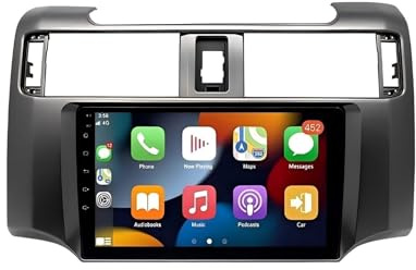 Sistema de navegación para automóviles Estéreo para Coche con Pantalla táctil de 9 Pulgadas, Bluetooth, WiFi, Compatible para Toyota para 4Runner, CarPlay inalámbrico, Android Auto y GPS