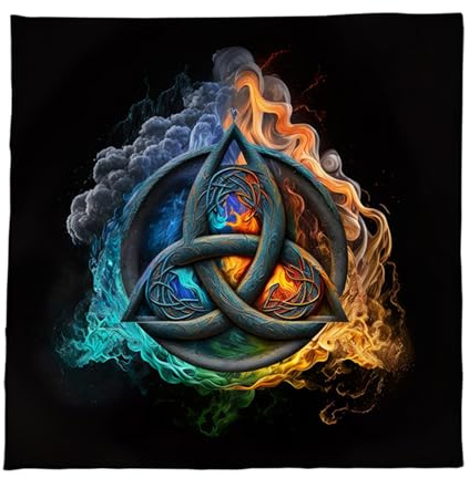 YIGZYCN Elegante tovaglia in velluto portatile per divinazione con opere d'arte mistiche per meditazioni spirituali e decorazione della casa, resistente allo sbiadimento