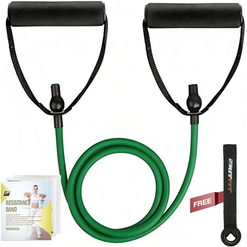 RitFit Single Resistance Bands with Handles Door Anchor for Home Gym