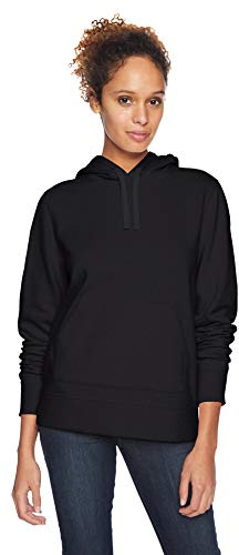 Amazon Essentials Women's Regular-Fit Midweight Fleece Pullover Hoodie with Kangaroo Pocket (Available in Plus Size), Black, X-Large