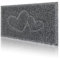 Majo Lifestyle und Home® Fußmatte rutschfest waschbar Flur-Matte weiche Haustür-Matte, Schmutzfangmatte für innen und außen, Fussabtreter Eingangsbereich (GRAU Herz, 38x58 cm)