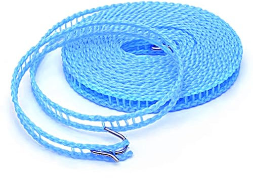 5m 16.4ft Stendibiancheria antivento nylon, Fili per Stendere Il bucato da Viaggio portatile Corda di asciugatura, Linea di Vestiti per Interni Esterni Campeggio Viaggio o Uso Domestico