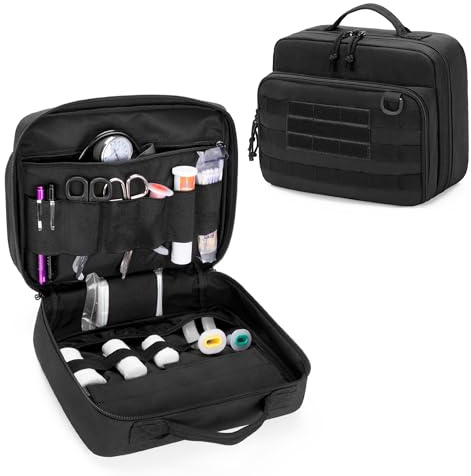 Damero Bolsa médica de utilidad Molle táctica, bolsa de herramientas EDC bolsa táctica bolsa de trauma de emergencia, kit de supervivencia de emergencia al aire libre (solo bolsa)