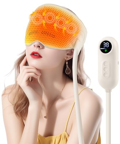 Electric Head Massager, 360° Deep Compress Head Massage & Eye Heating, 3 Massage Modes and 5 Temperature Levels, Headache Relief, Stress Relaxation & Sleep Aid, Gift for Women, Men