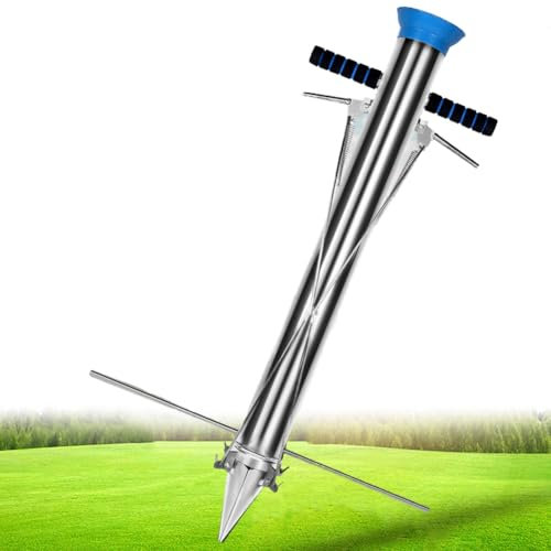 CYTBEK Fioriera per bulbi in Acciaio Inossidabile 304 - Fioriera ergonomica per Semi di ortaggi con Manico Lungo per piantare Facilmente, Strumento Durevole e Versatile per pomodori, Fiori e Altro