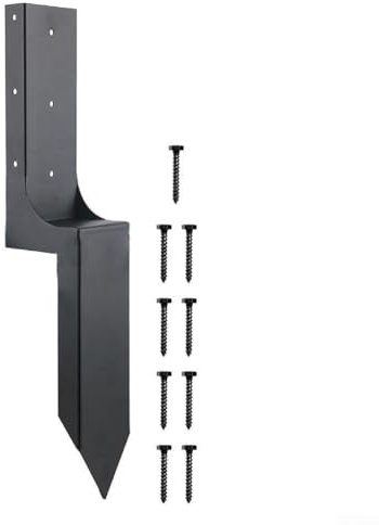 Anclaje de poste de acero resistente de 4 x 4 pulgadas para buzón y valla (1 unidad)